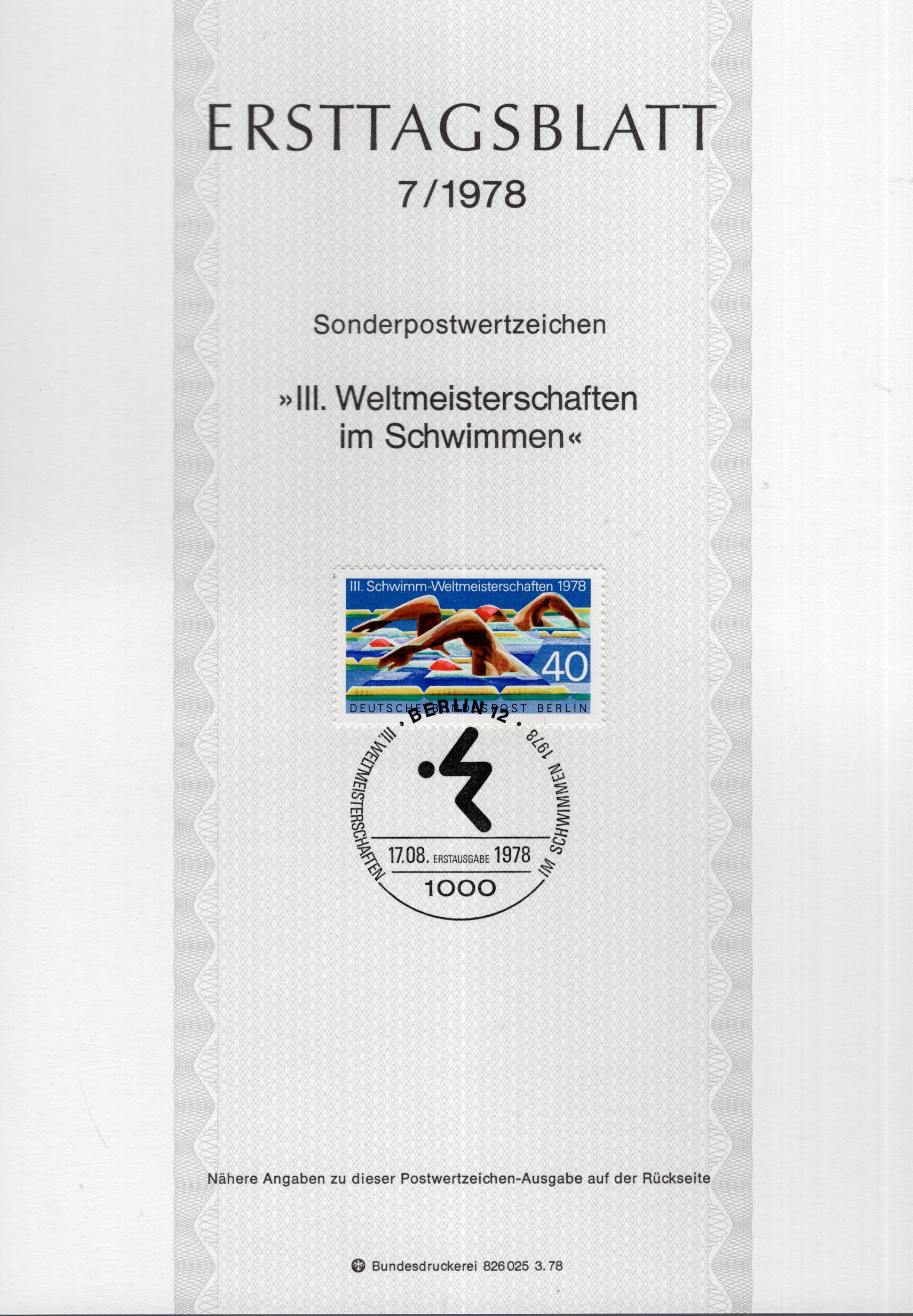 III. Weltmeisterschaften im Schwimmen