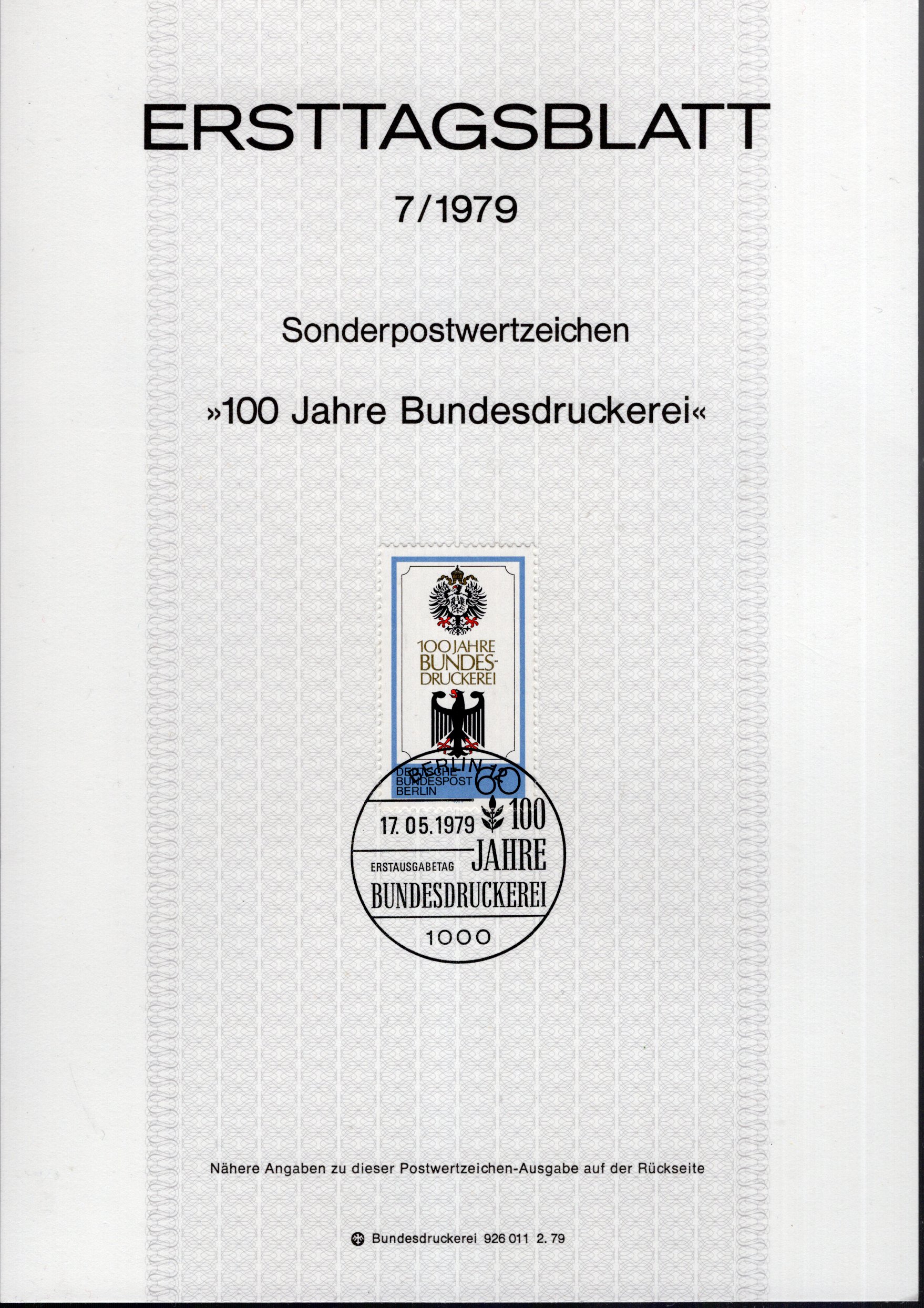 100 Jahre Bundesdruckerei