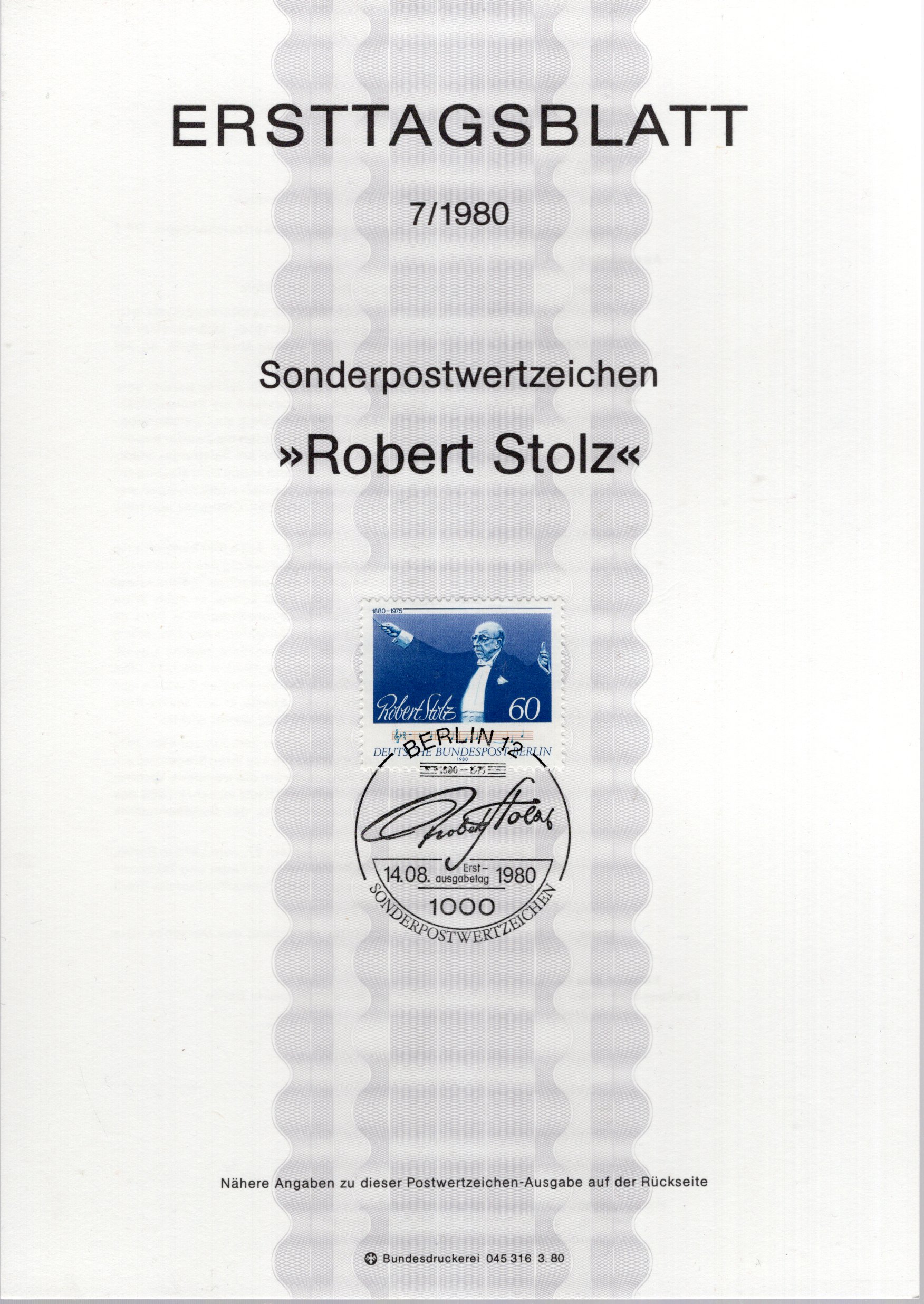 100. Geburtstag Robert Stolz