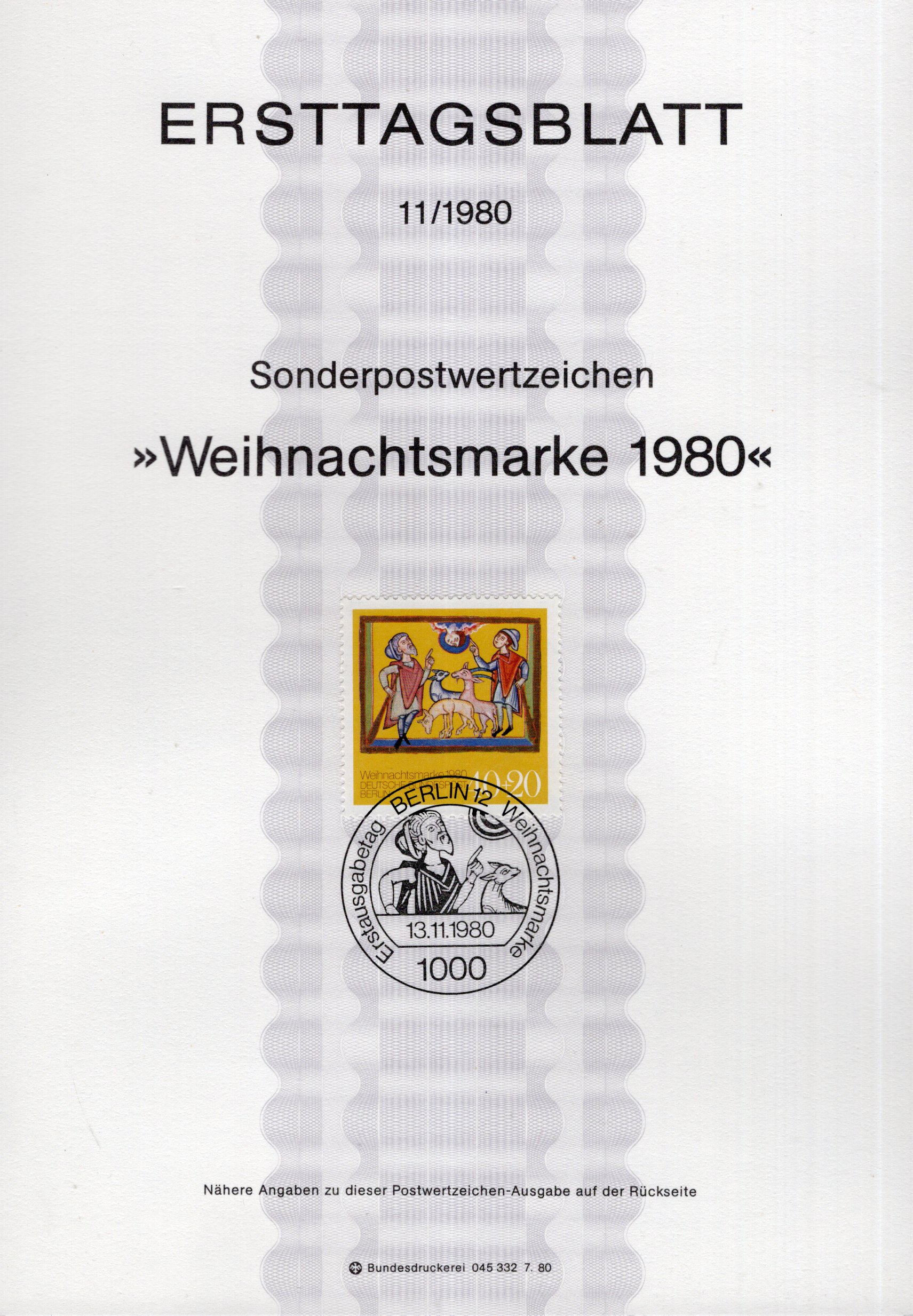 Weihnachtsmarke 1980