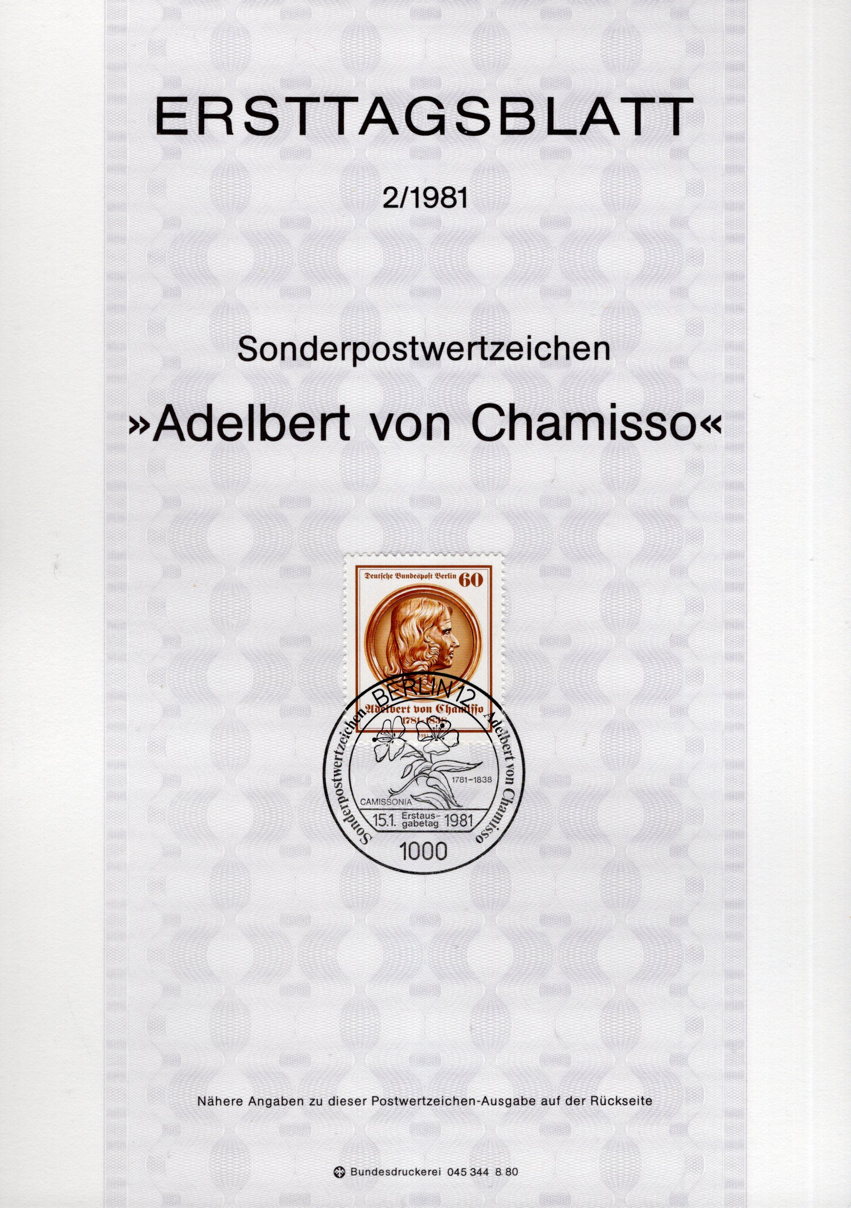 200. Geburtstag Adelbert von Chamisso