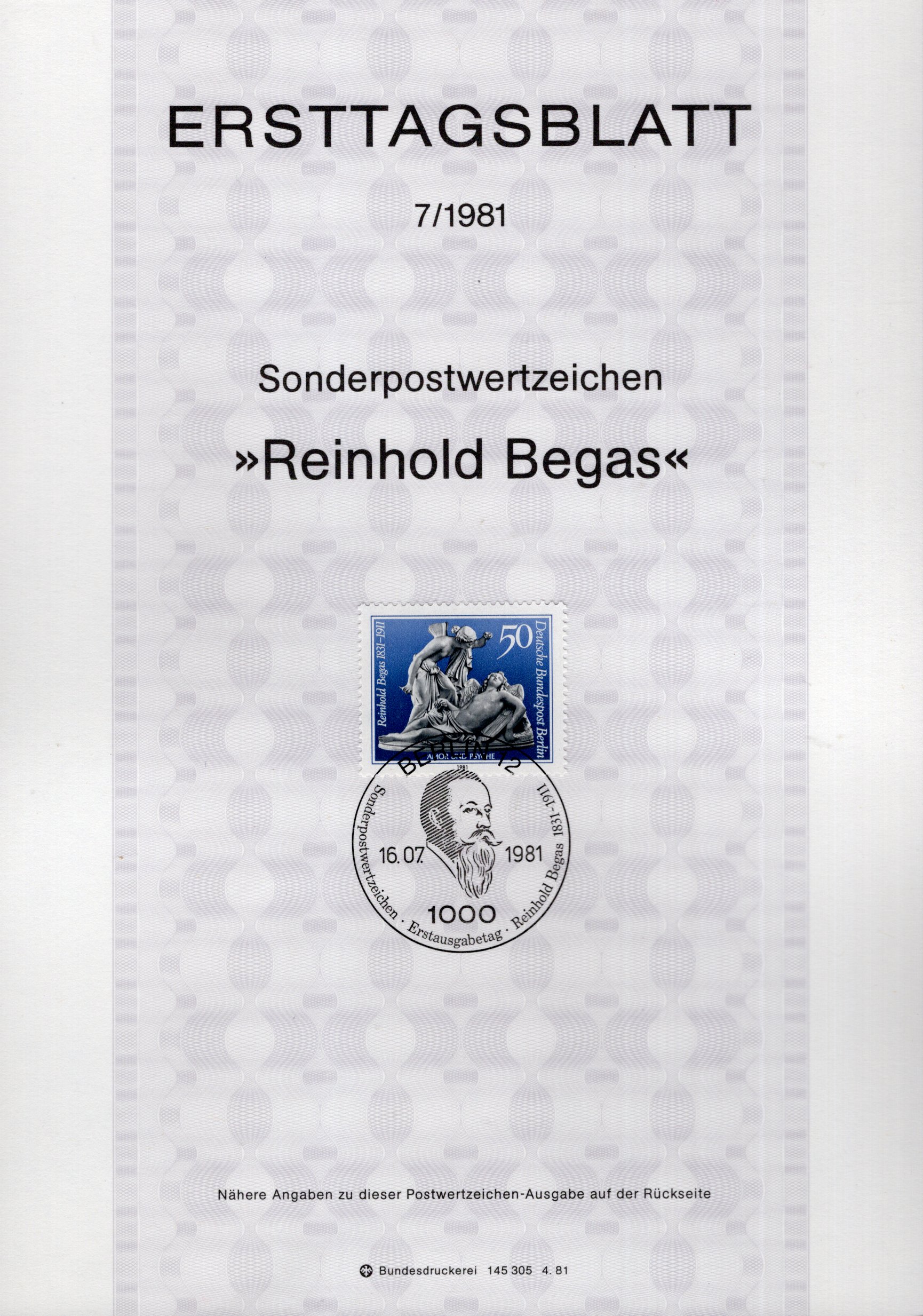 150. Geburtstag Reinhold Begas