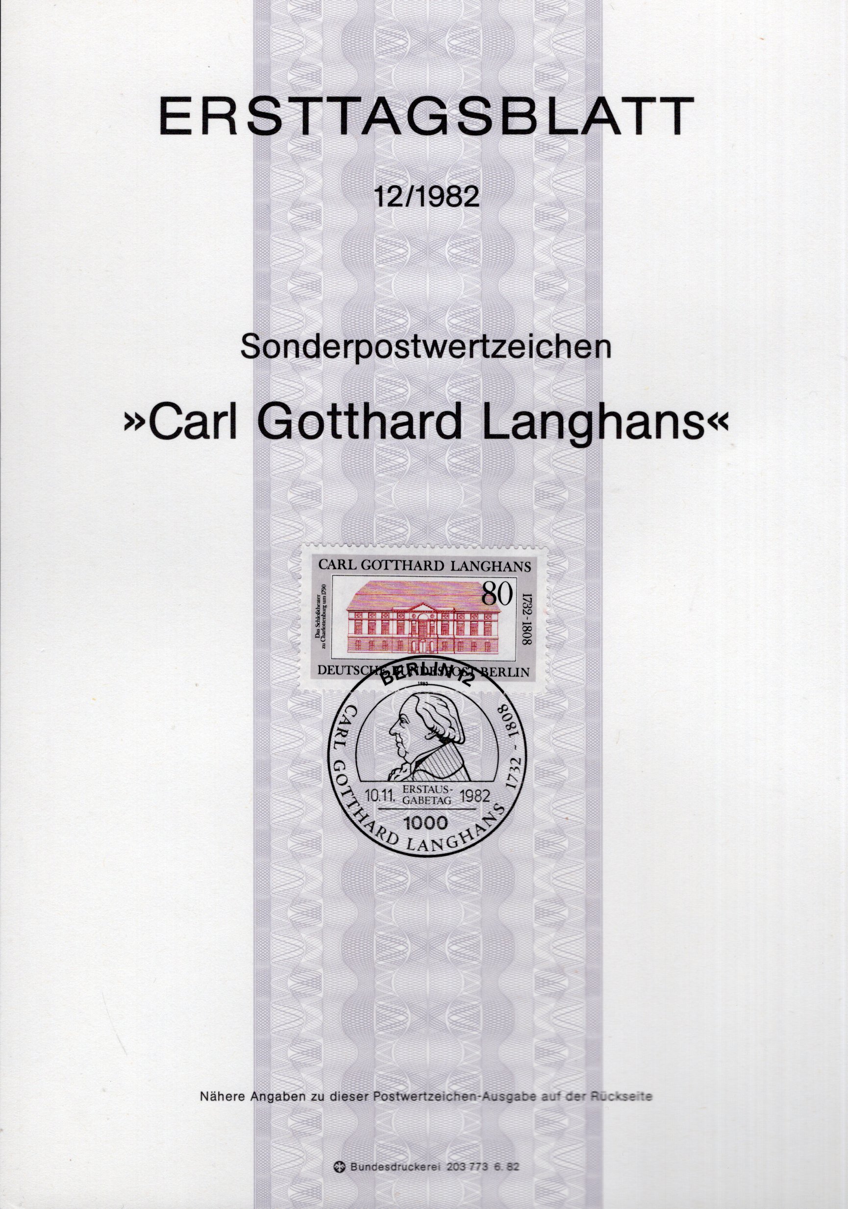 250. Geburtstag Carl Gotthard Langhans