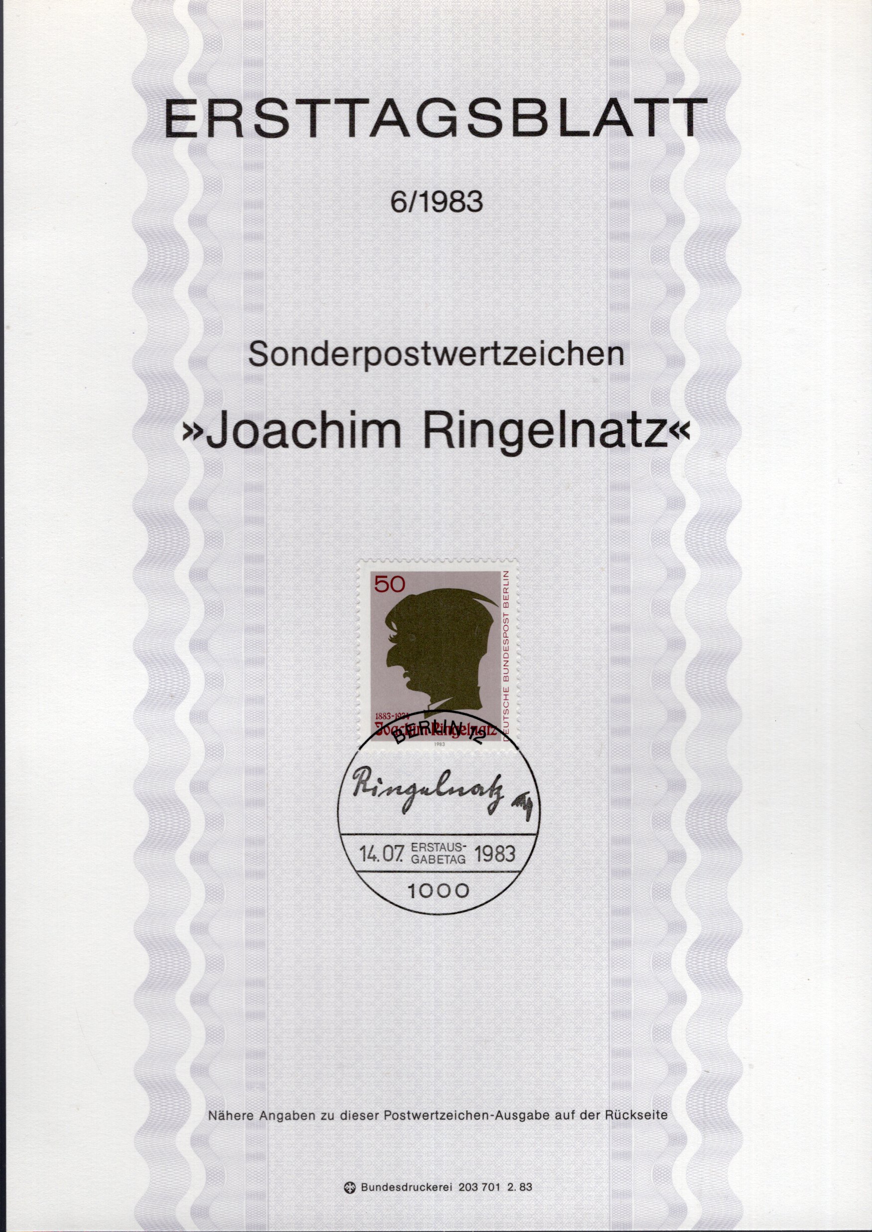 100. Geburtstag Joachim Ringelnatz