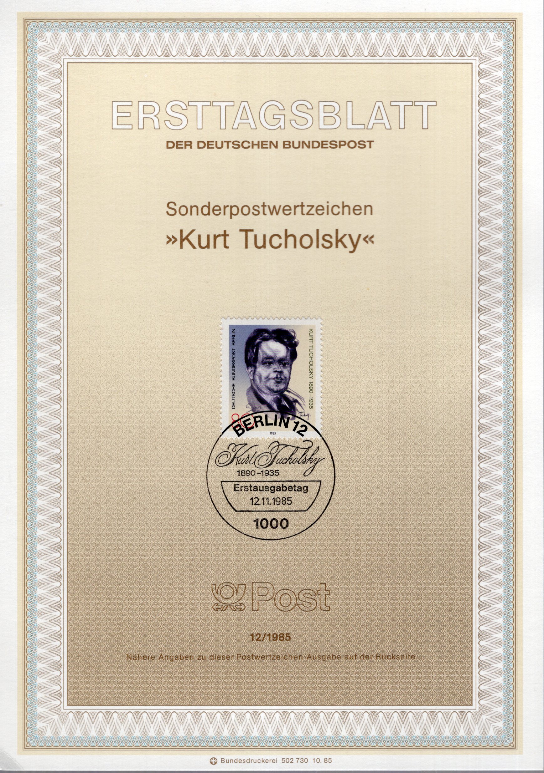 50. Todestag Kurt Tucholsky