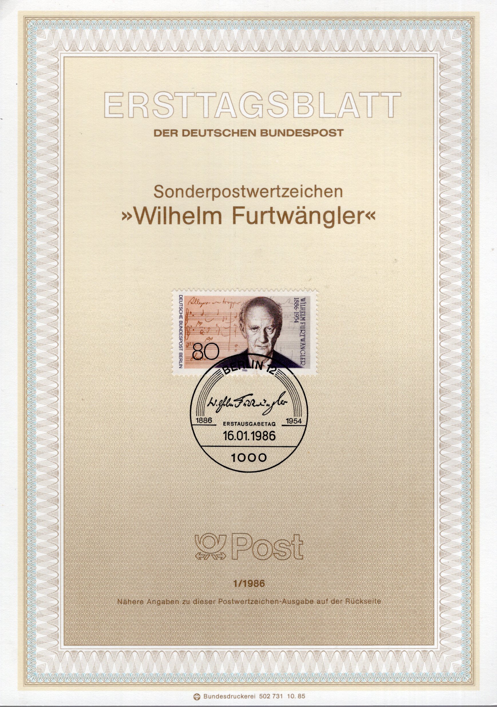 100. Geburtstag Wilhelm Furtwängler