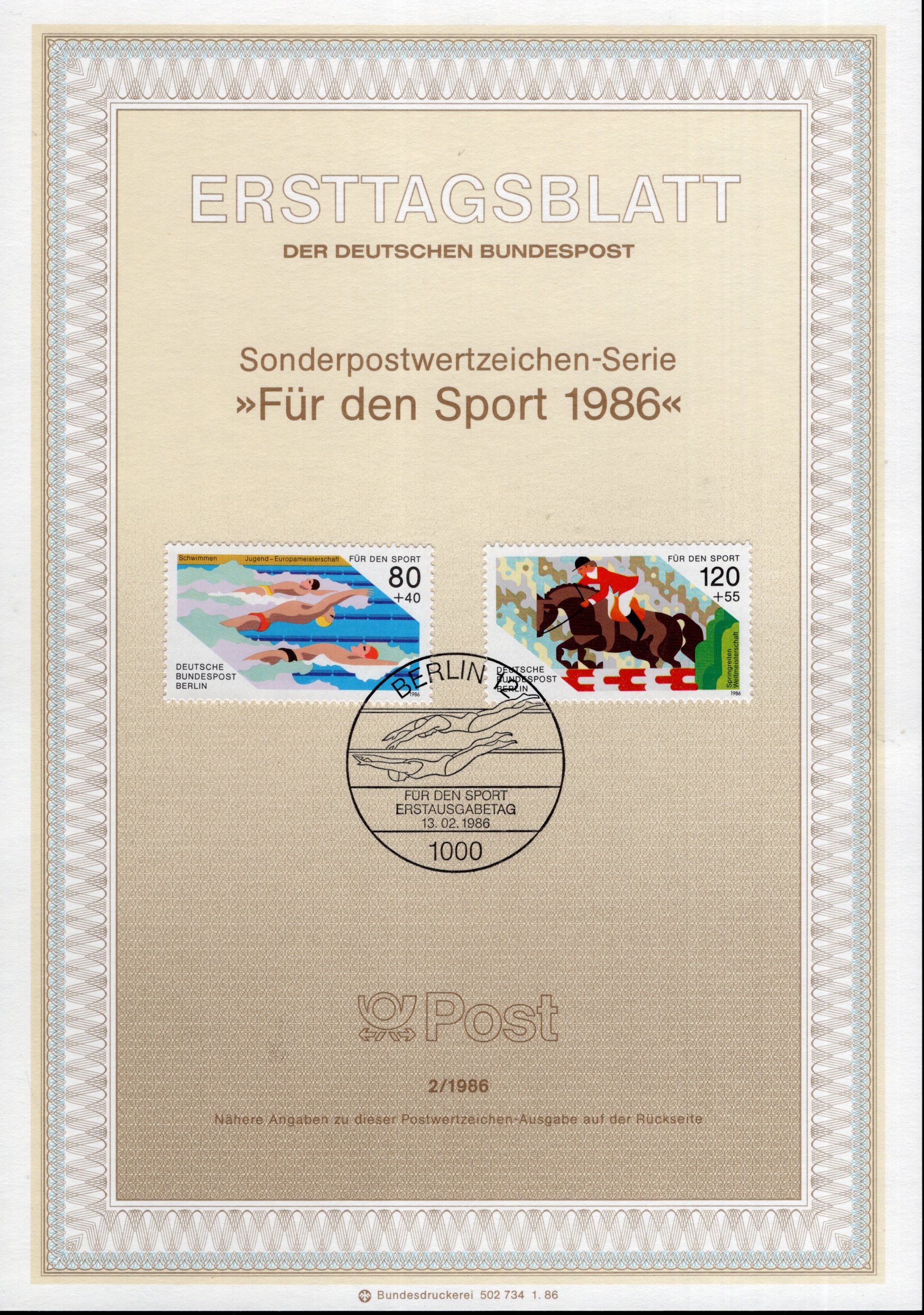 Für den Sport 1986