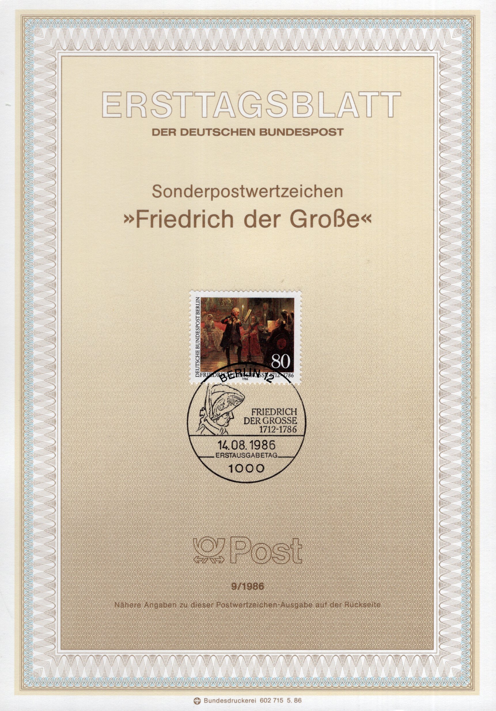 200. Todestag Friedrich der Große [ von Preußen ]