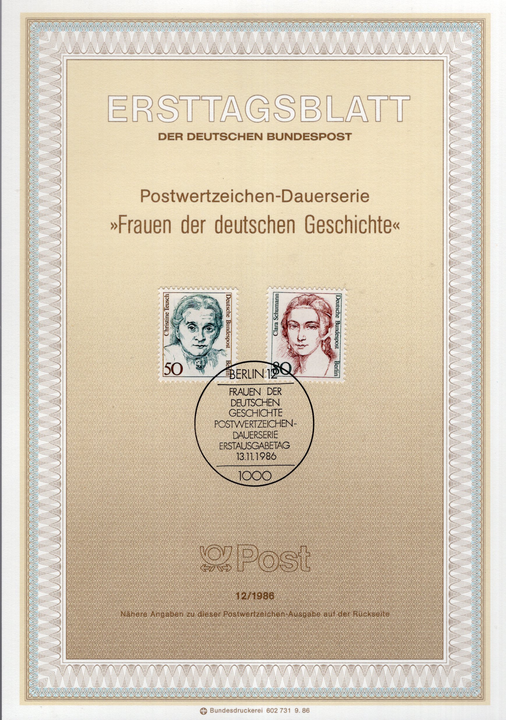 Frauen der deutschen Geschichte - Christine Teusch - Clara Schumann