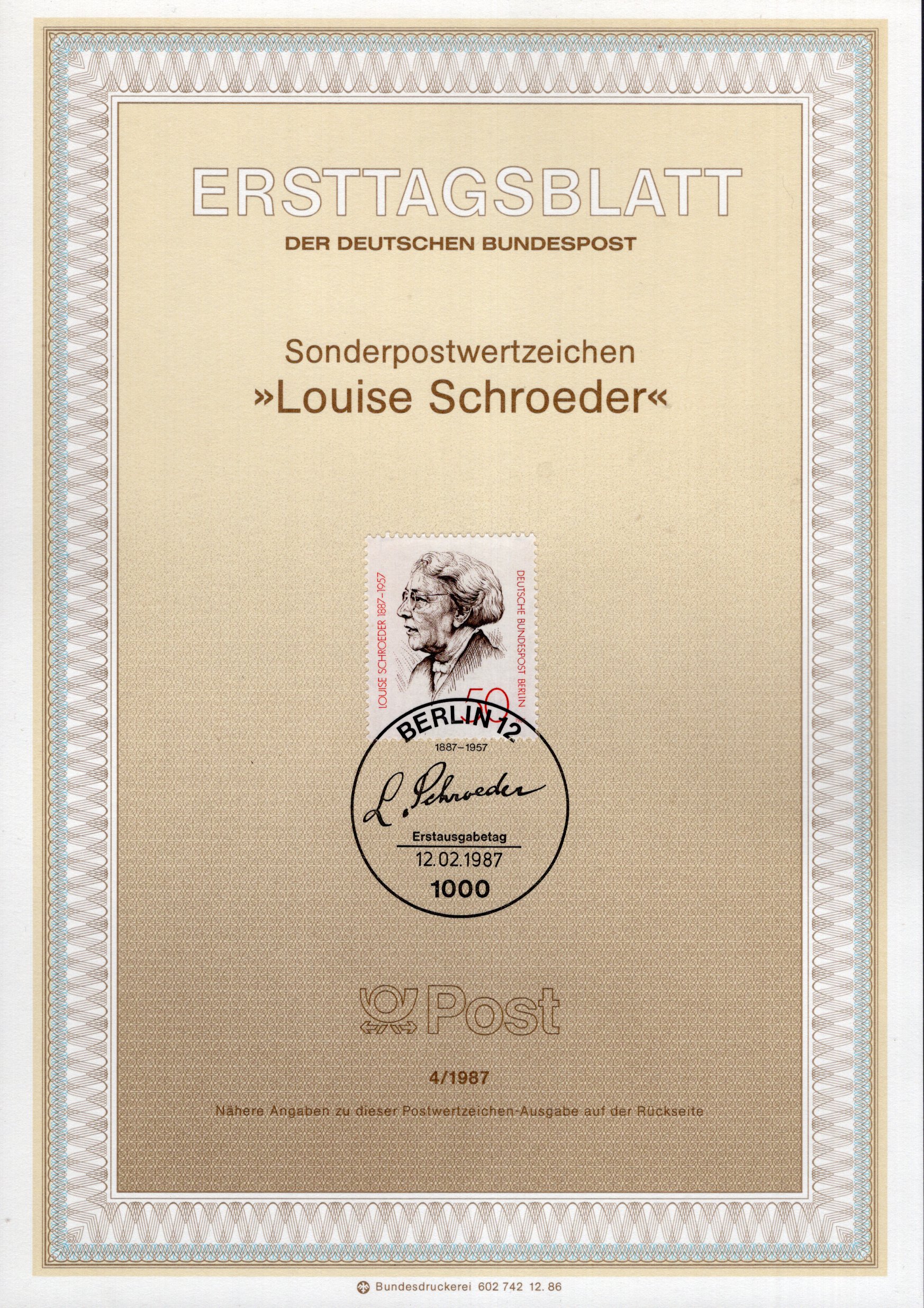 100. Geburtstag von Louise Schröder