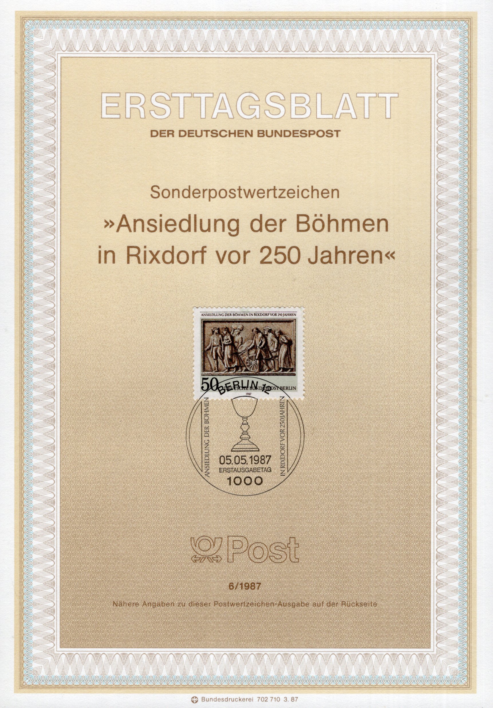 Ansiedlung der Böhmen in Rixdorf vor 250 Jahren