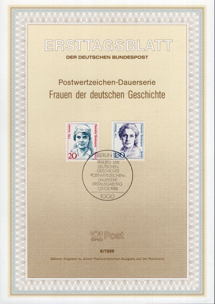 Dauerserie Frauen der deutschen Geschichte - Cilly Aussem - Lise Meitner