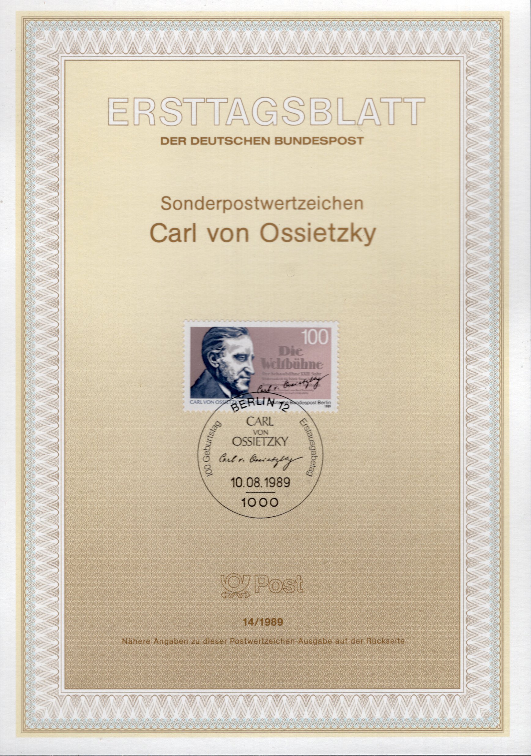 100. Geburtstag Carl von Ossietzky