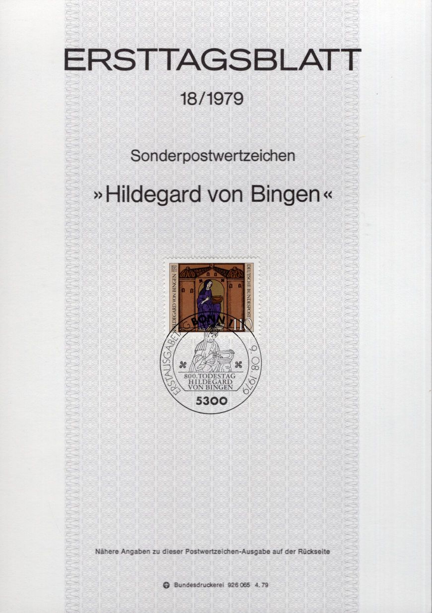 800. Todestag Hildegard von Bingen