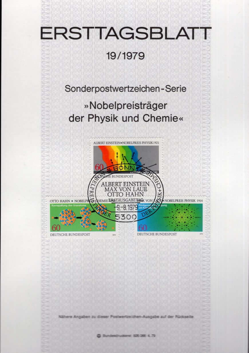 Nobelpreisträger der Physik und Chemie - Albert Einstein - Otto Hahn - Max von Laue