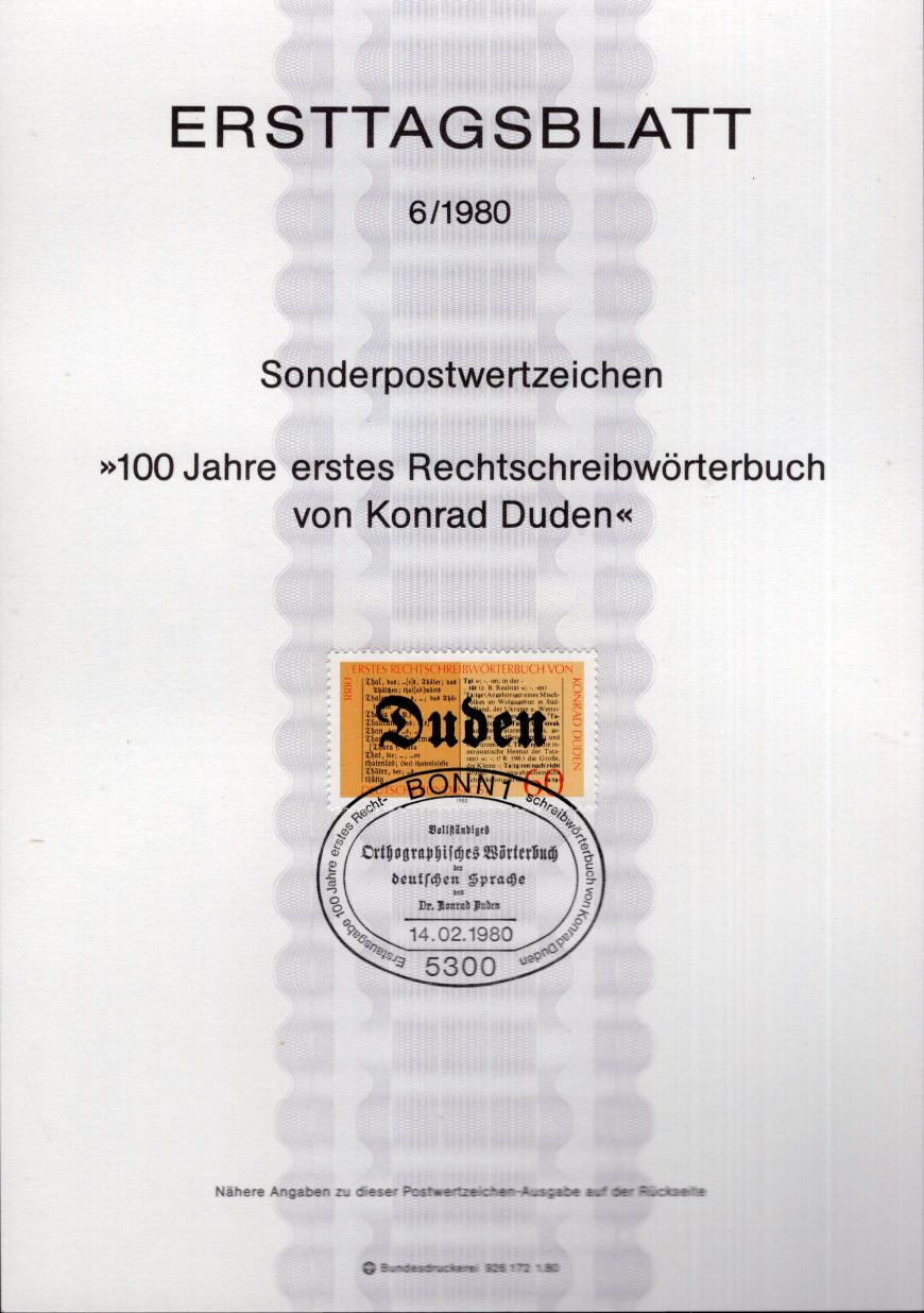 100 Jahre erstes Rechtschreibwörterbuch von Konrad Duden