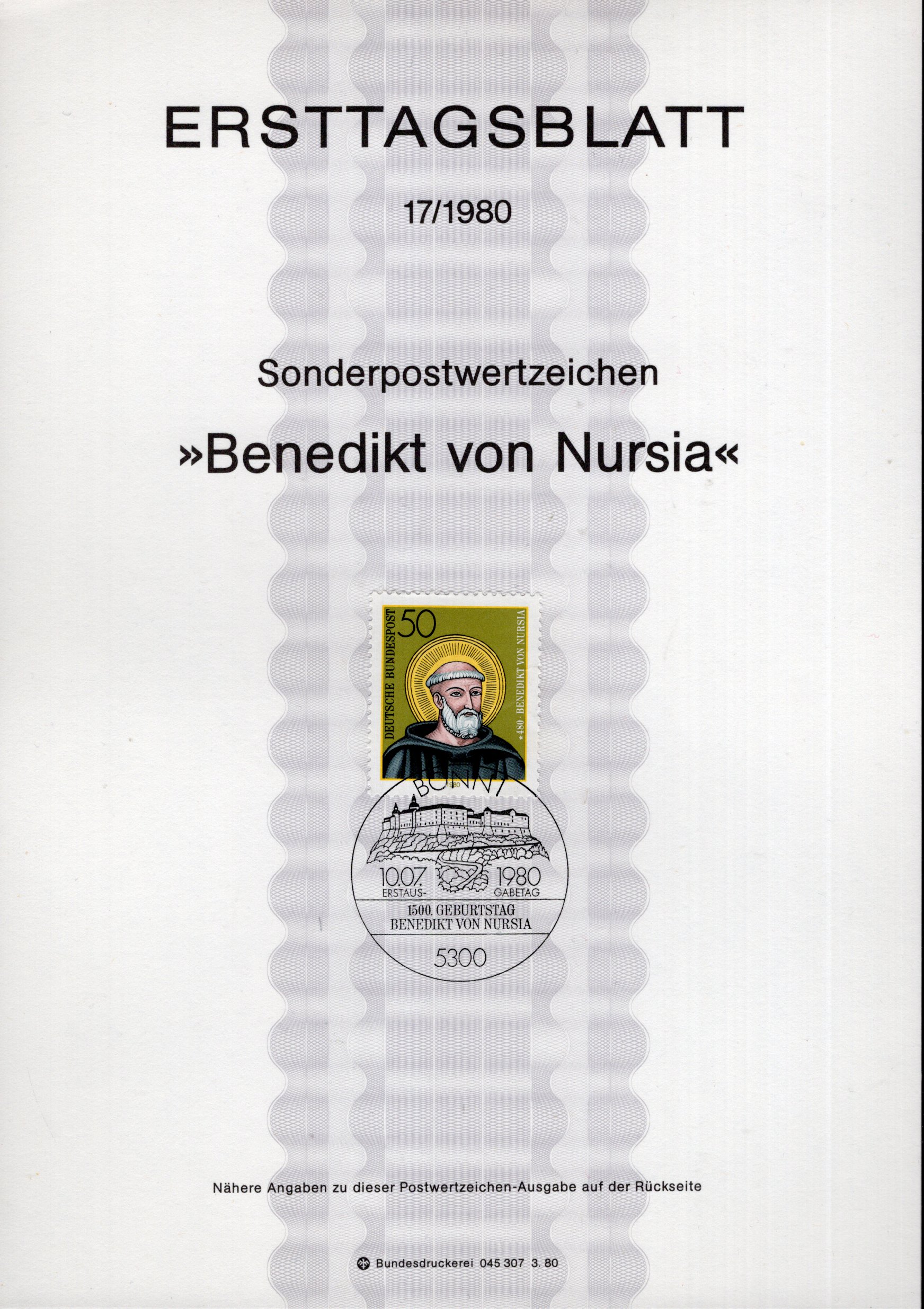 1500. Geburtstag Benedikt von Nursia