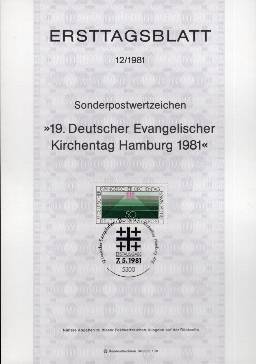 19. Deutscher Evangelischer Kirchentag Hamburg 1981