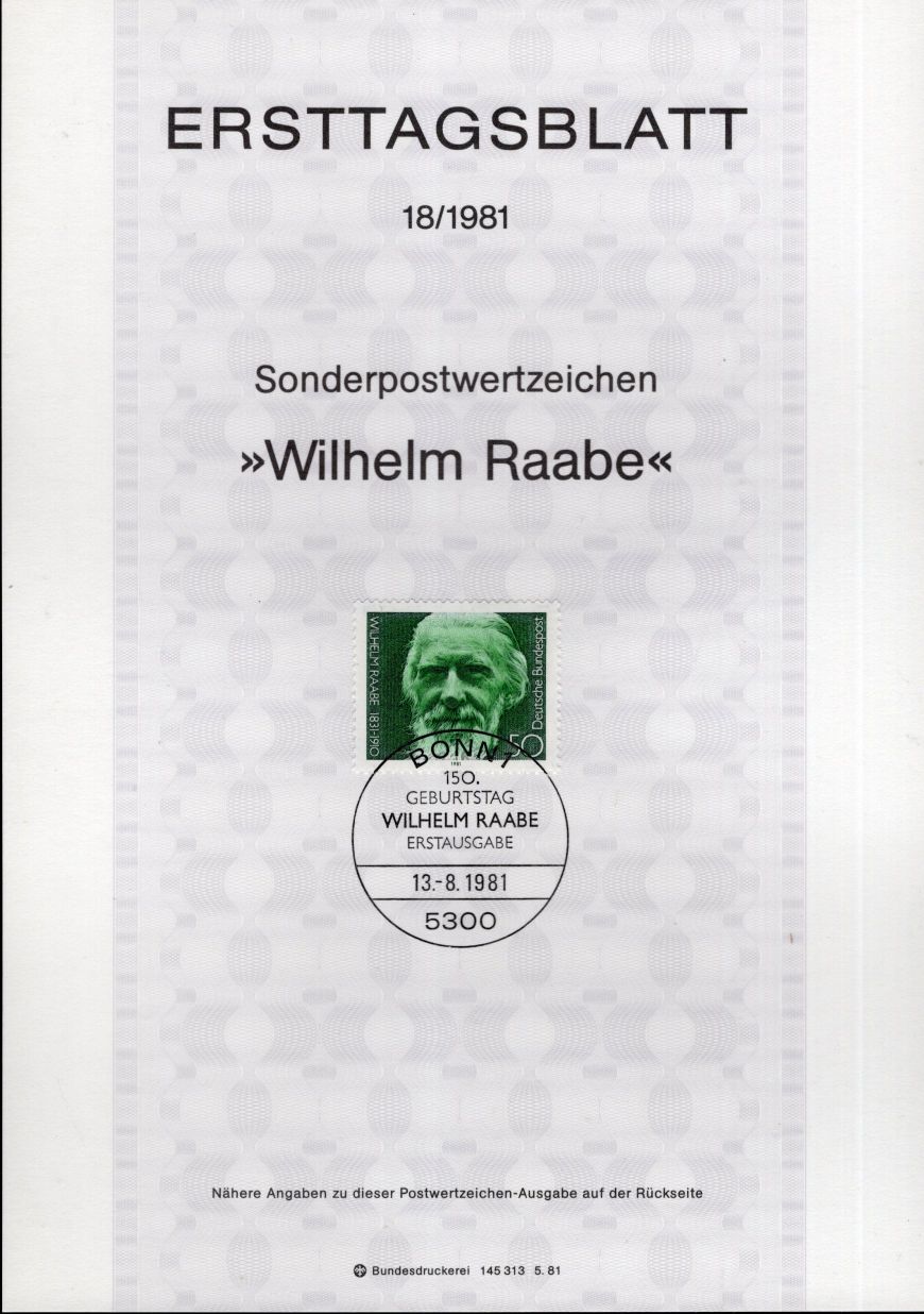 150. Geburtstag Wilhelm Raabe