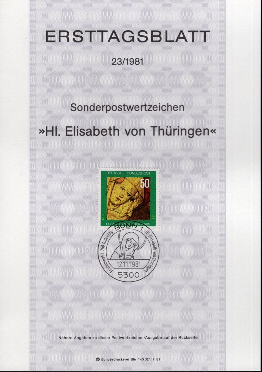 750. Todestag der heiligen Elisabeth von Thüringen