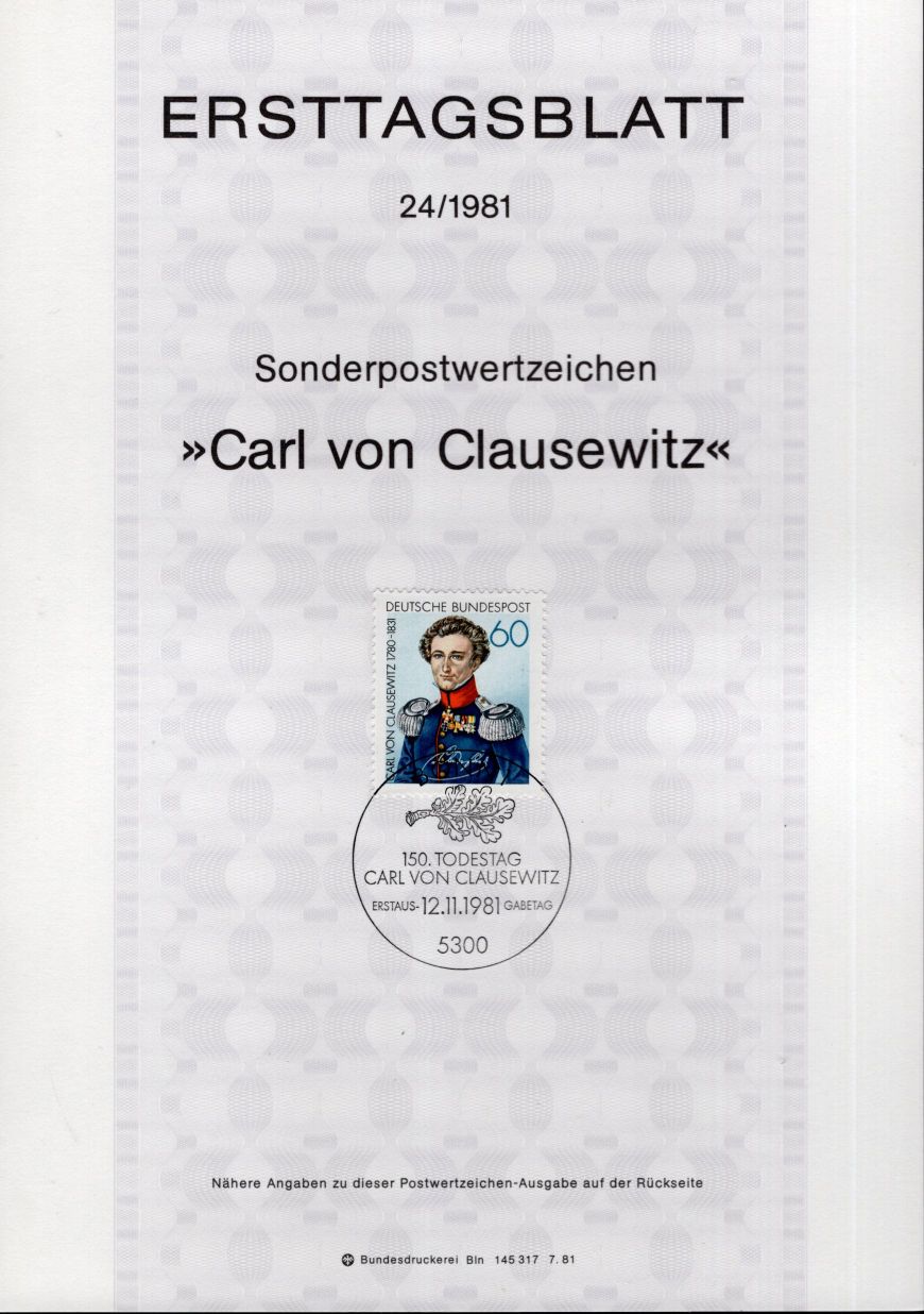 150 Todestag Carl von Clausewitz