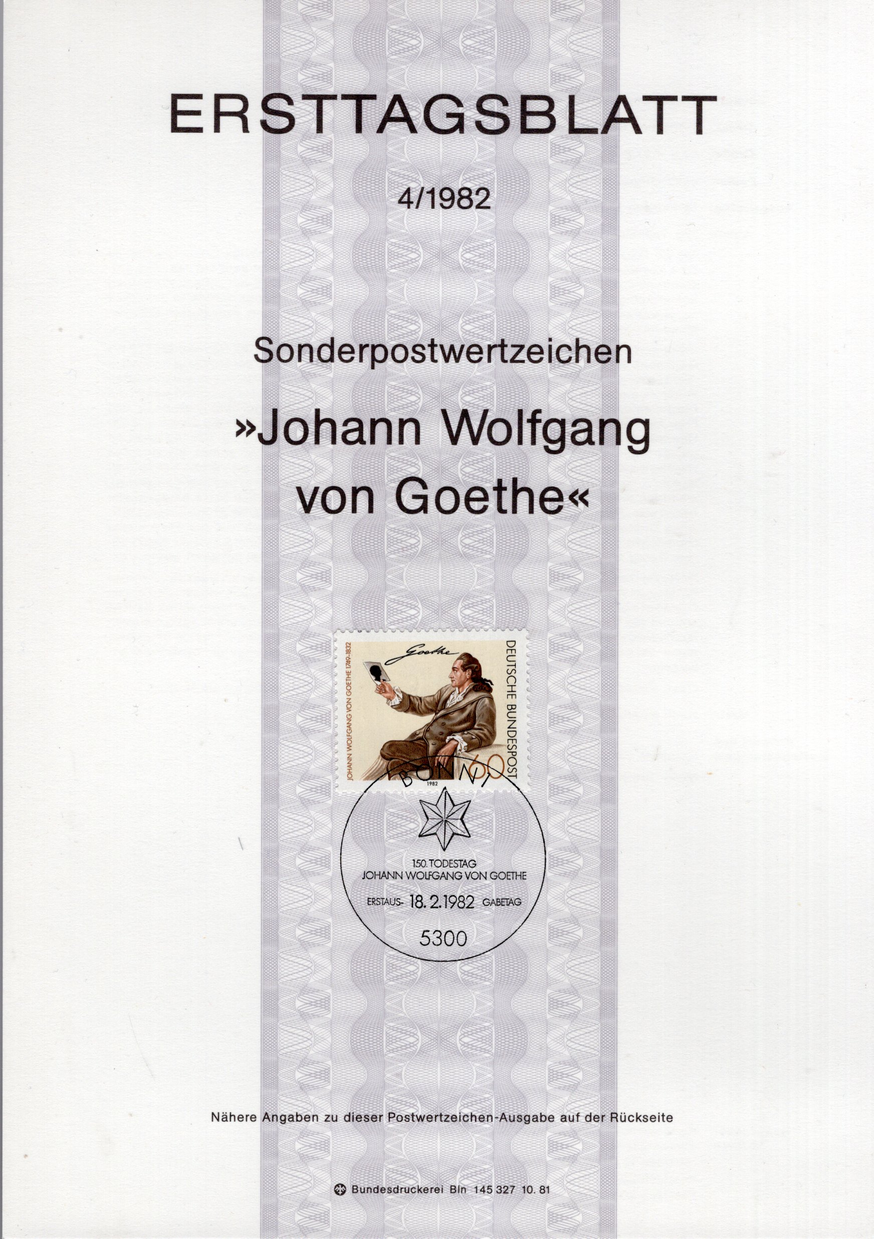 150 Todestag von Johann Wolfgang von Goethe