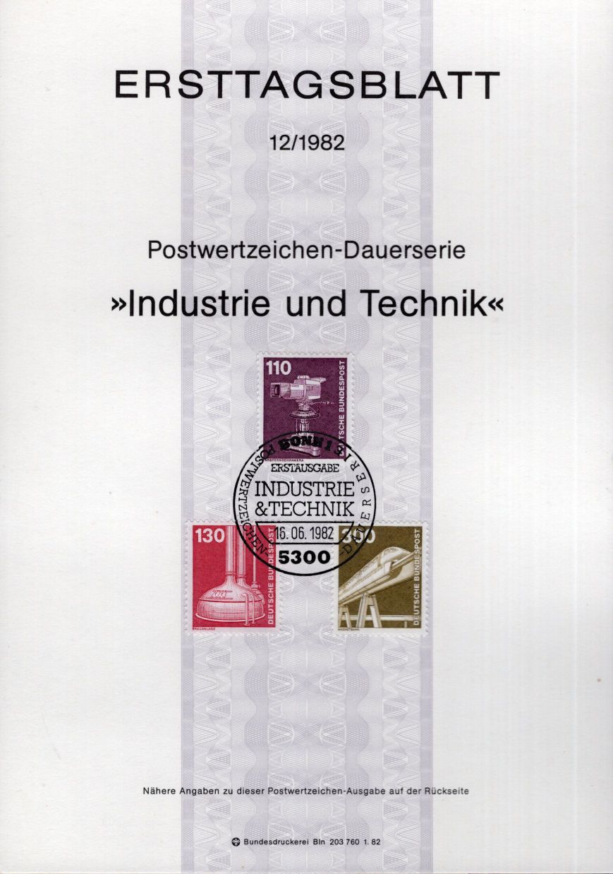 Dauerserie Industrie und Technik - Farbfernsehkamera - Brauanlage - Magnetbahn