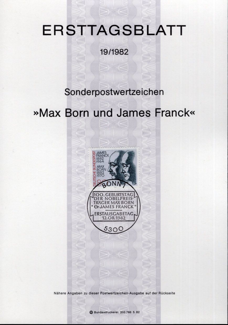 100. Geburtstag Max Born & James Franck