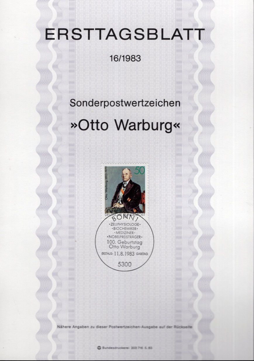 100. Geburtstag Otto Warburg