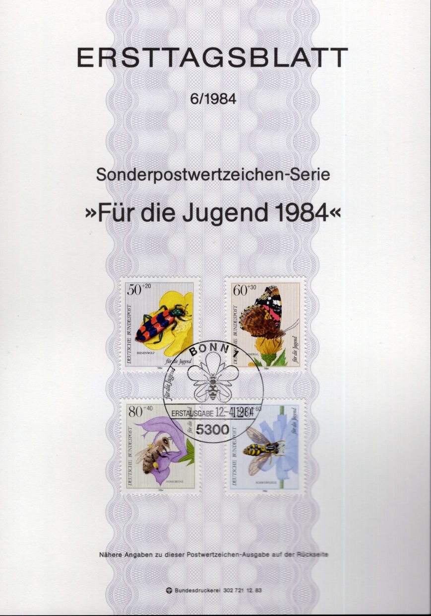 Für die Jugend 1984 - Bestäuberinsekten