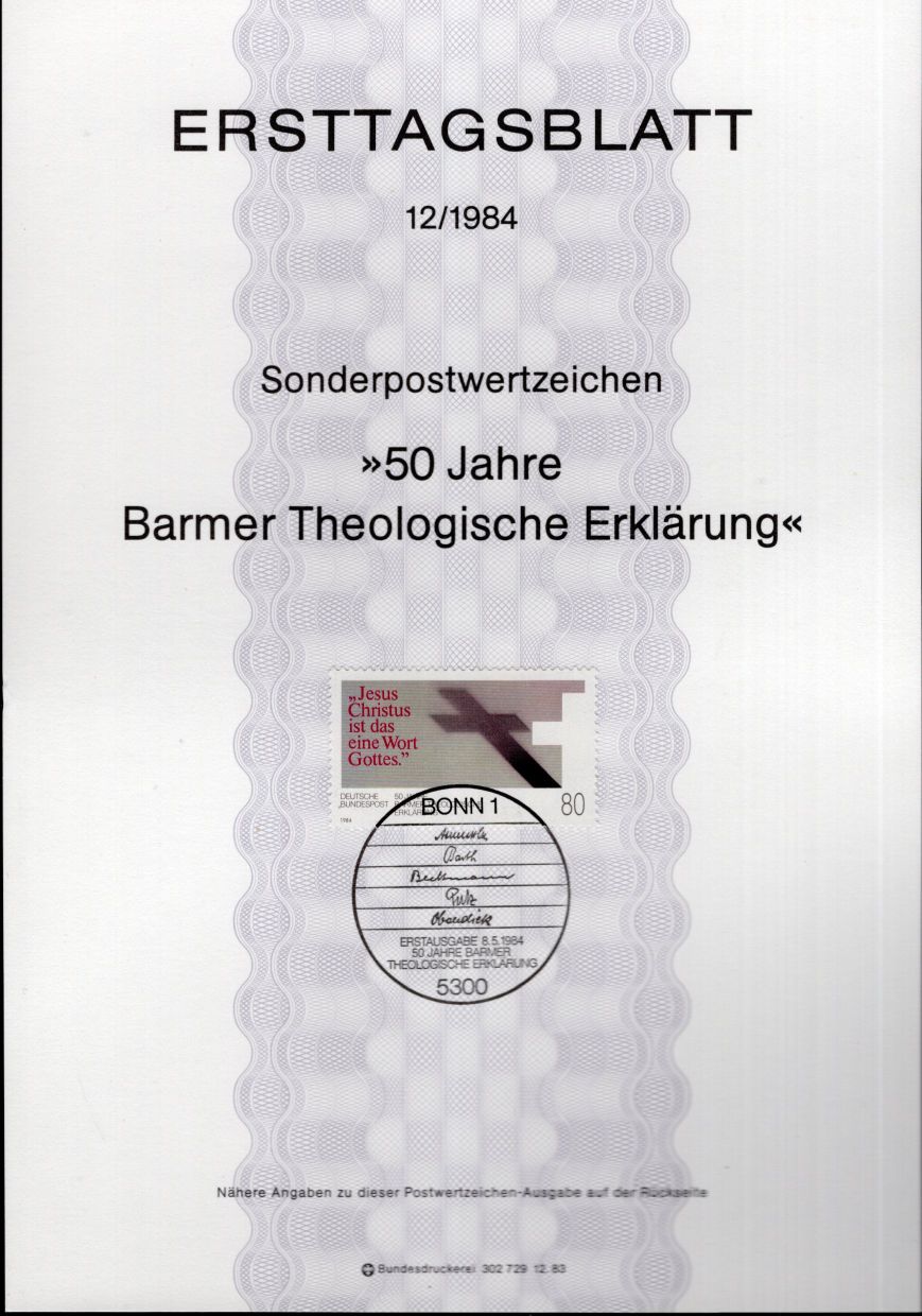 50 Jahre Barmer Theologische Erklärung