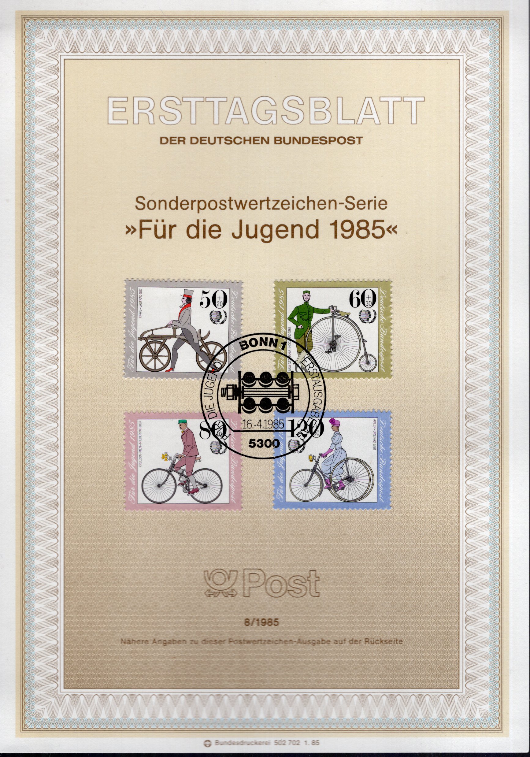 Für die Jugend 1985 - Historische Fahrräder