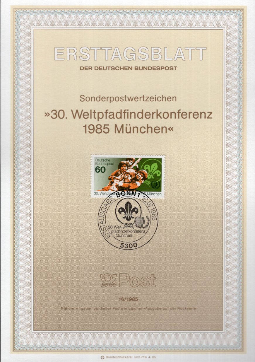 30. Weltpfadfinderkonferenz 1985 München