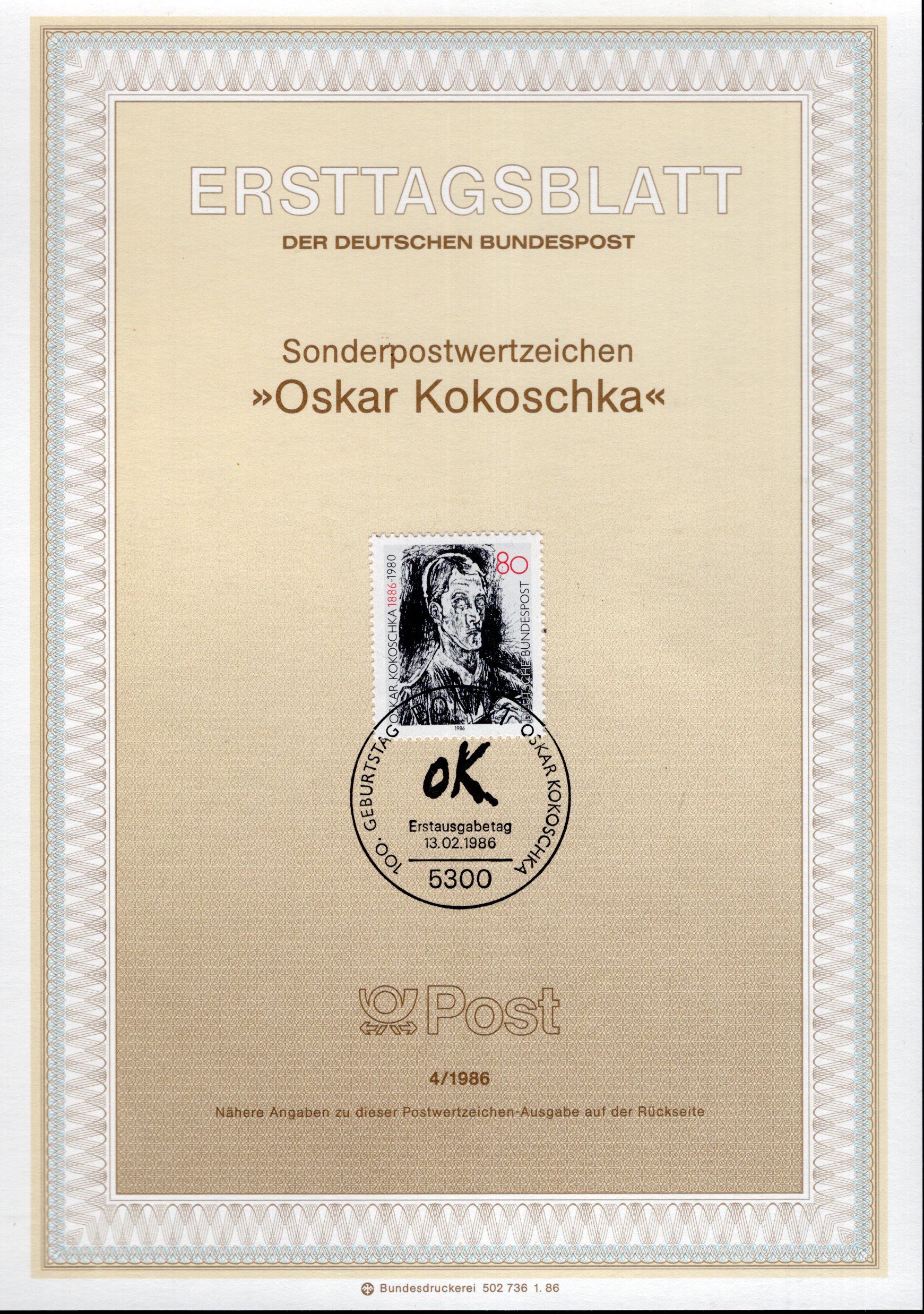 100. Geburtstag Oskar Kokoschka