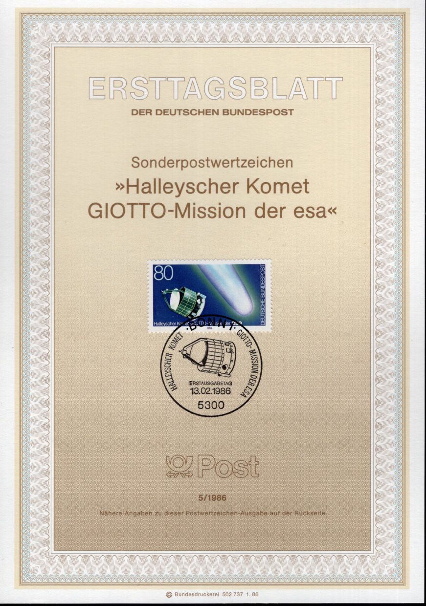 Halleyscher Komet - GIOTTO - Mission der esa