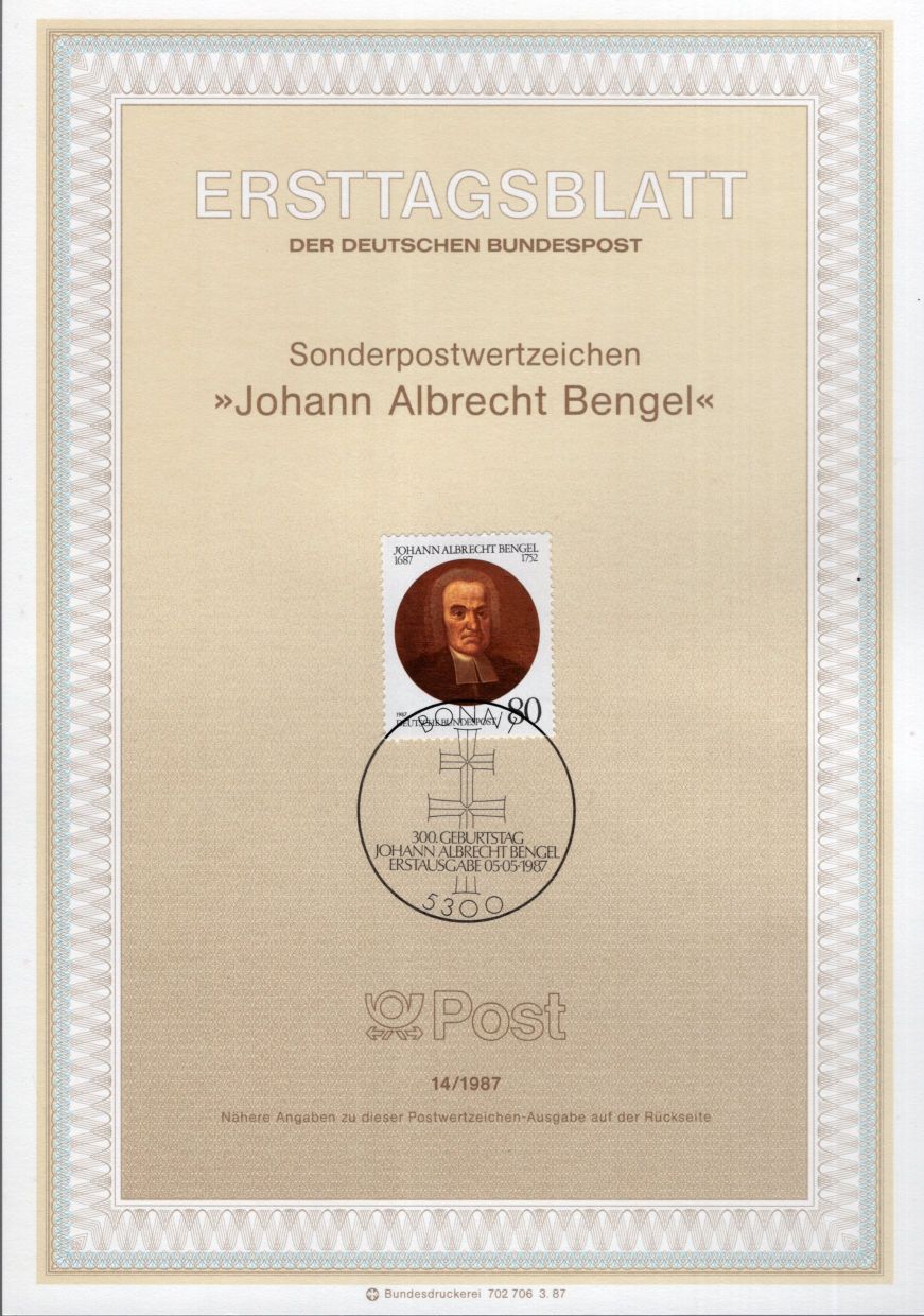 300. Geburtstag Johann Albrecht Bengel