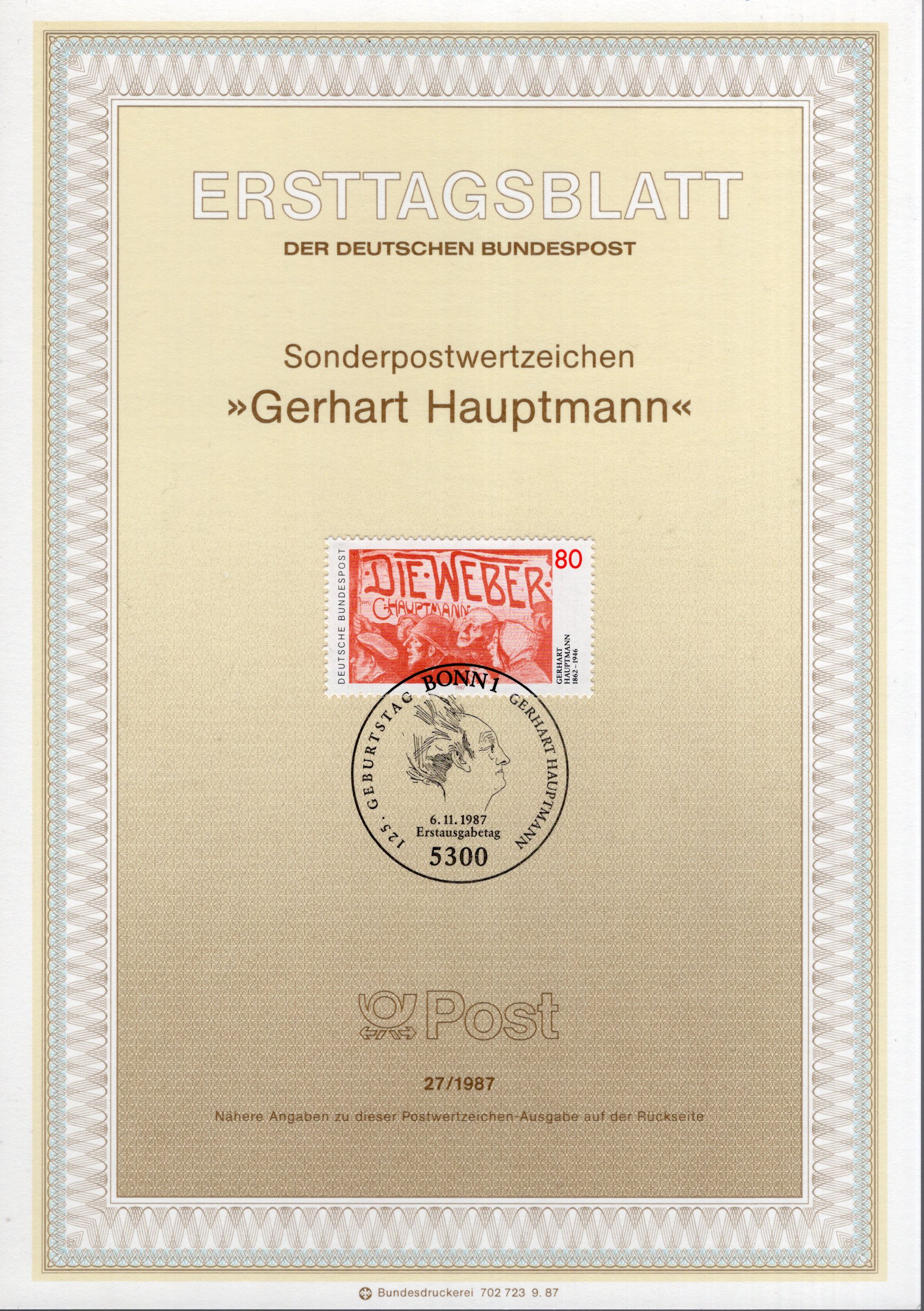 125. Geburtstag Gerhart Hauptmann