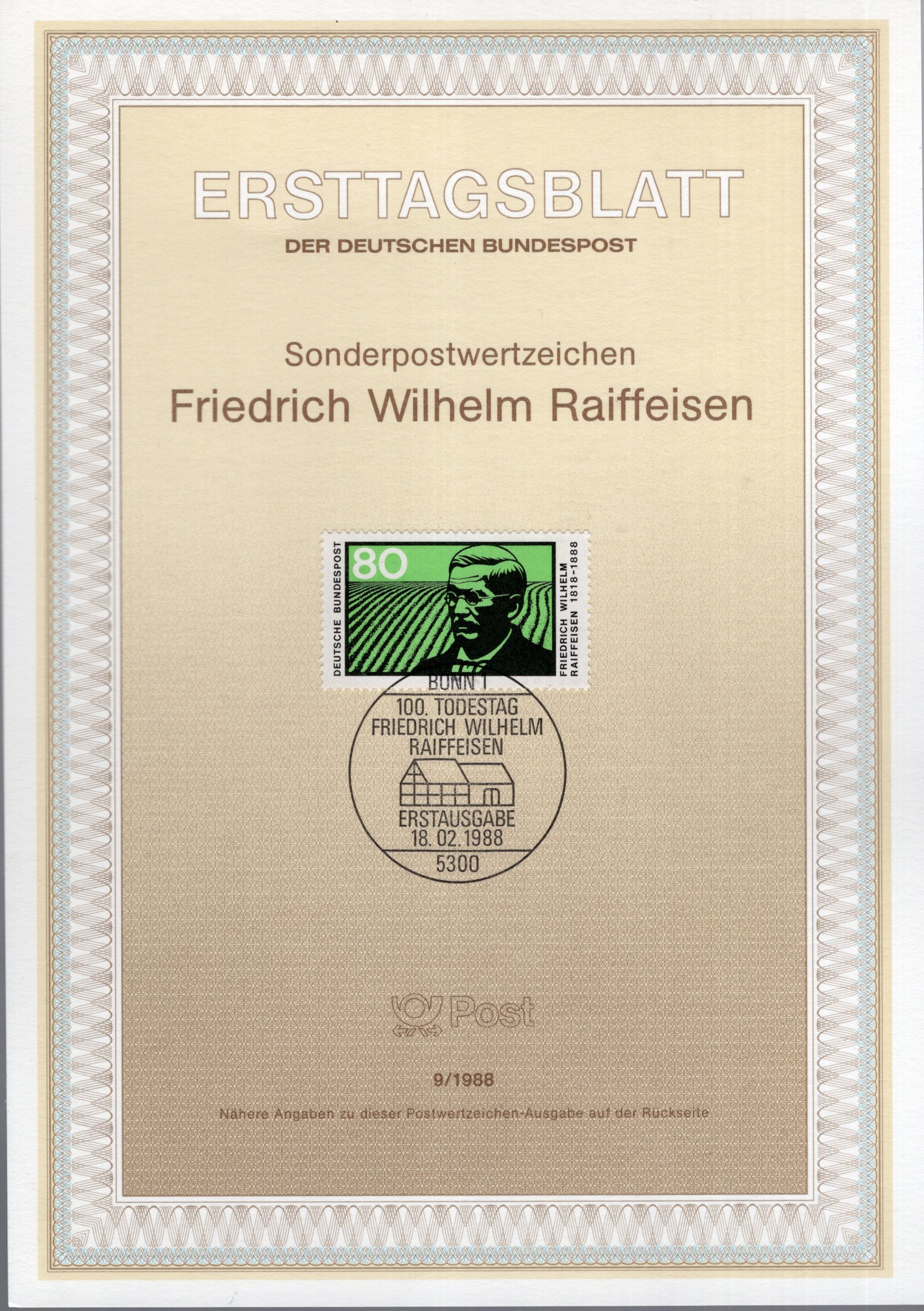 100. Todestag Friedrich Wilhelm Raiffeisen