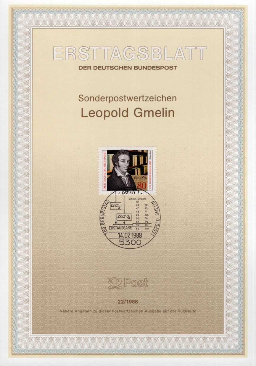 200. Geburtstag Leopold Gmelin