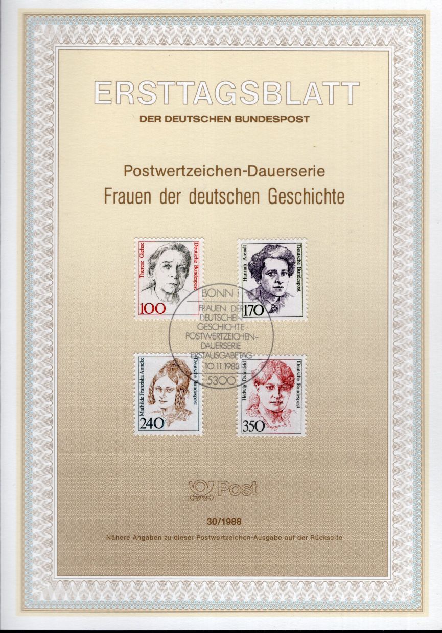 Dauerserie Frauen der deutschen Geschichte - Therese Giehse - Hannah Arendt - Mathilde Franziska Anneke - Hedwig Dransfeld