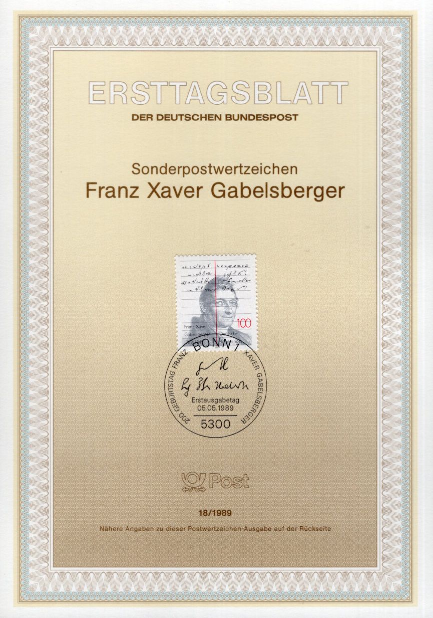 200. Geburtstag Franz Xaver Gabelsberger