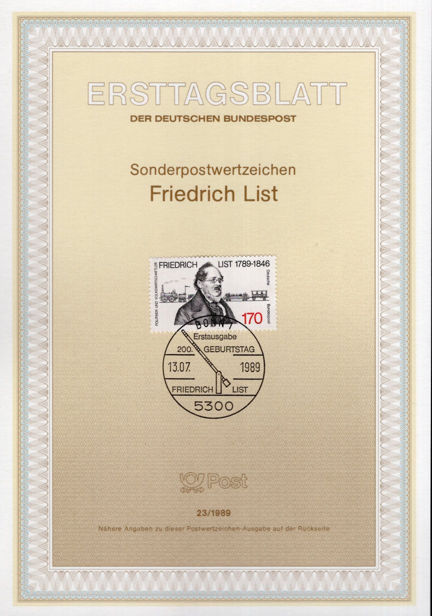 200. Geburtstag Friedrich List