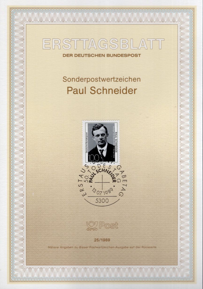 50. Todestag Paul Schneider