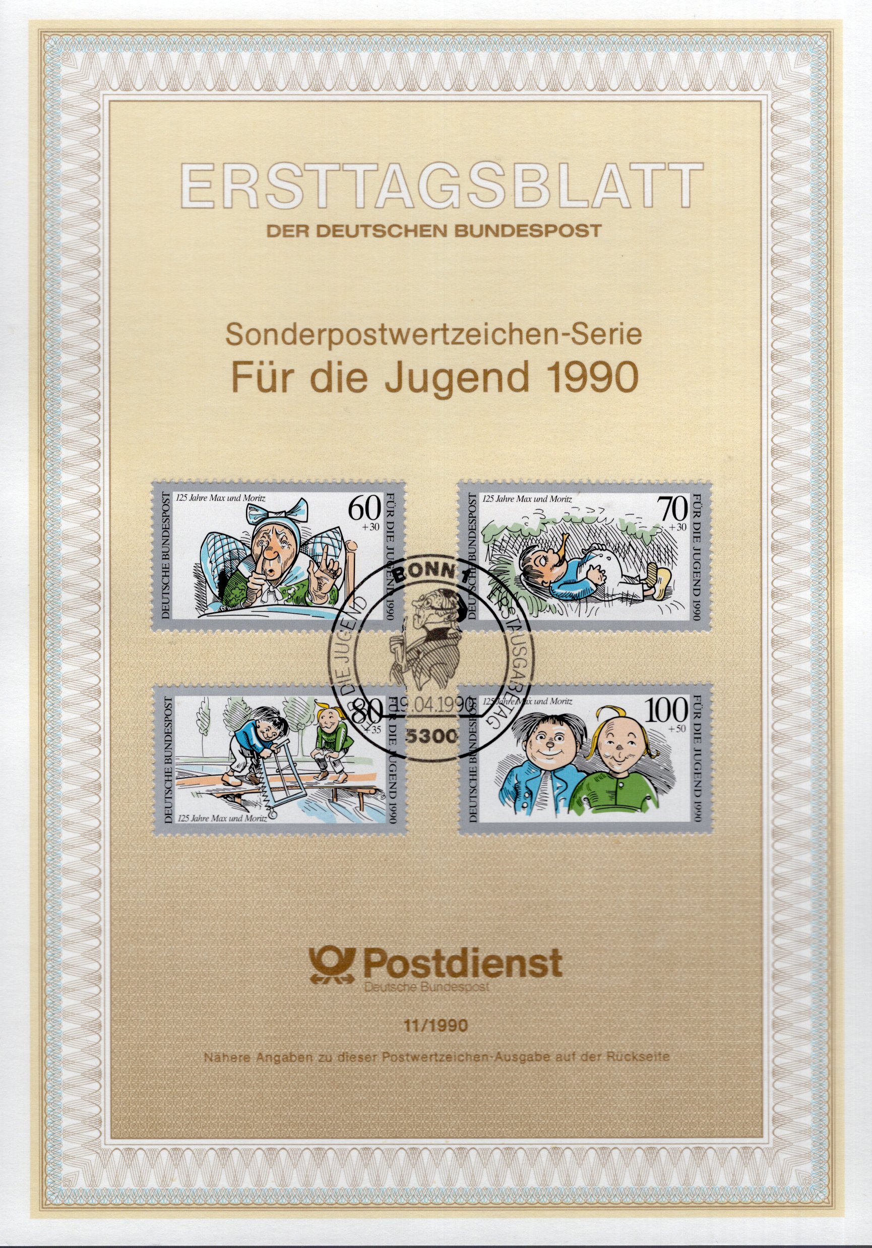 Für die Jugend 1990 - 125. Jahre Max und Moritz - Wilhelm Busch