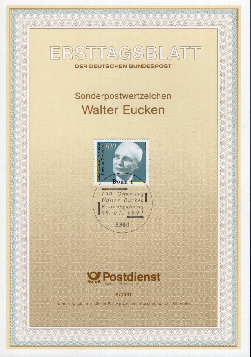 100. Geburtstag Walter Eucken