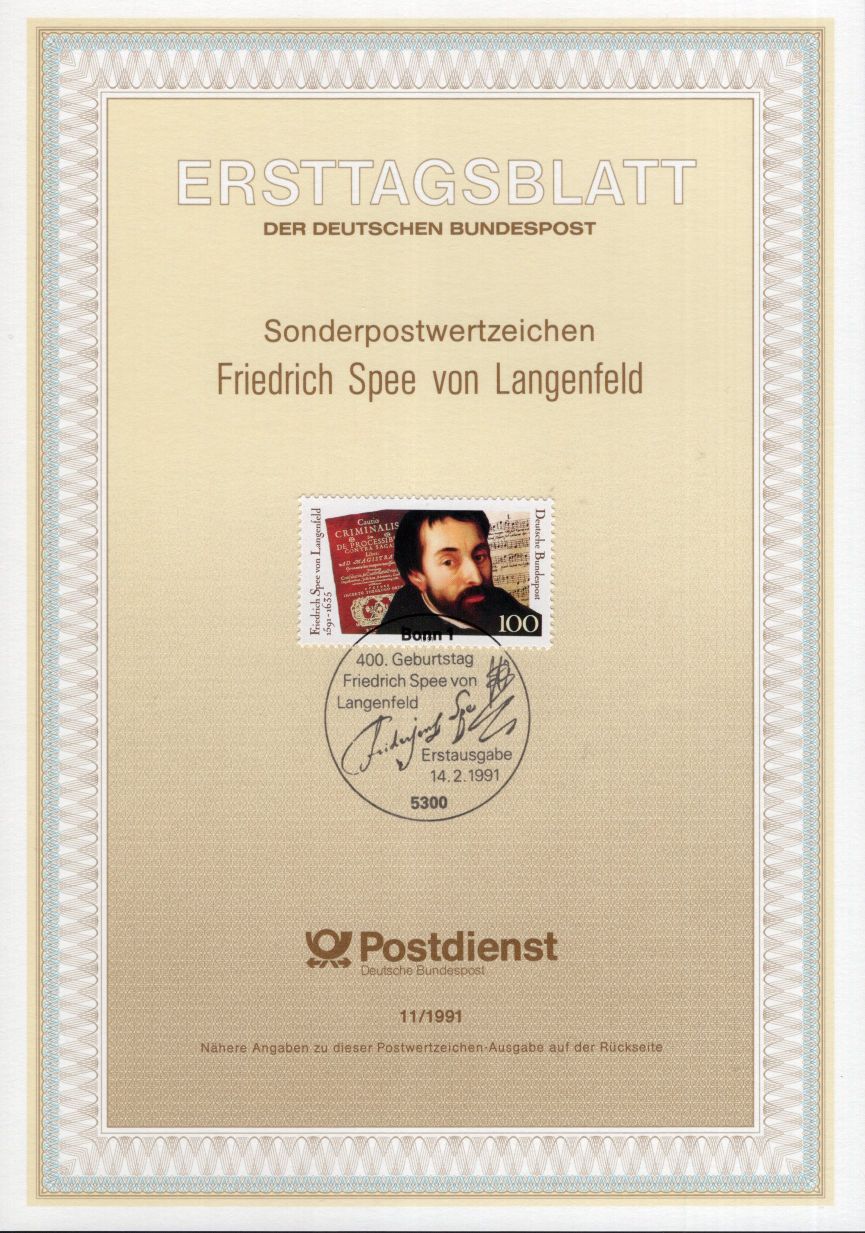 400. Geburtstag Friedrich Spee von Langenfeld