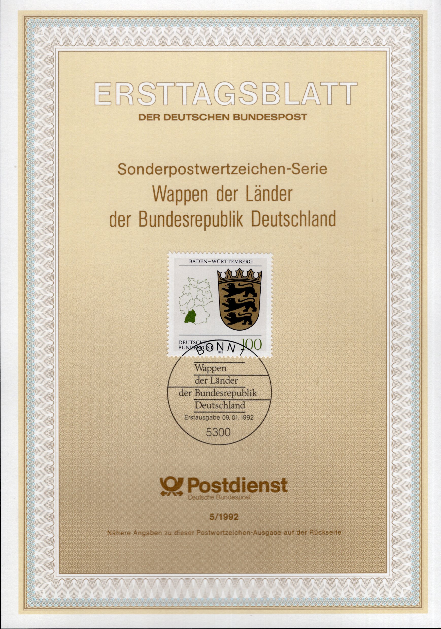 Wappen der Länder der Bundesrepublik Deutschland - Baden - Württemberg