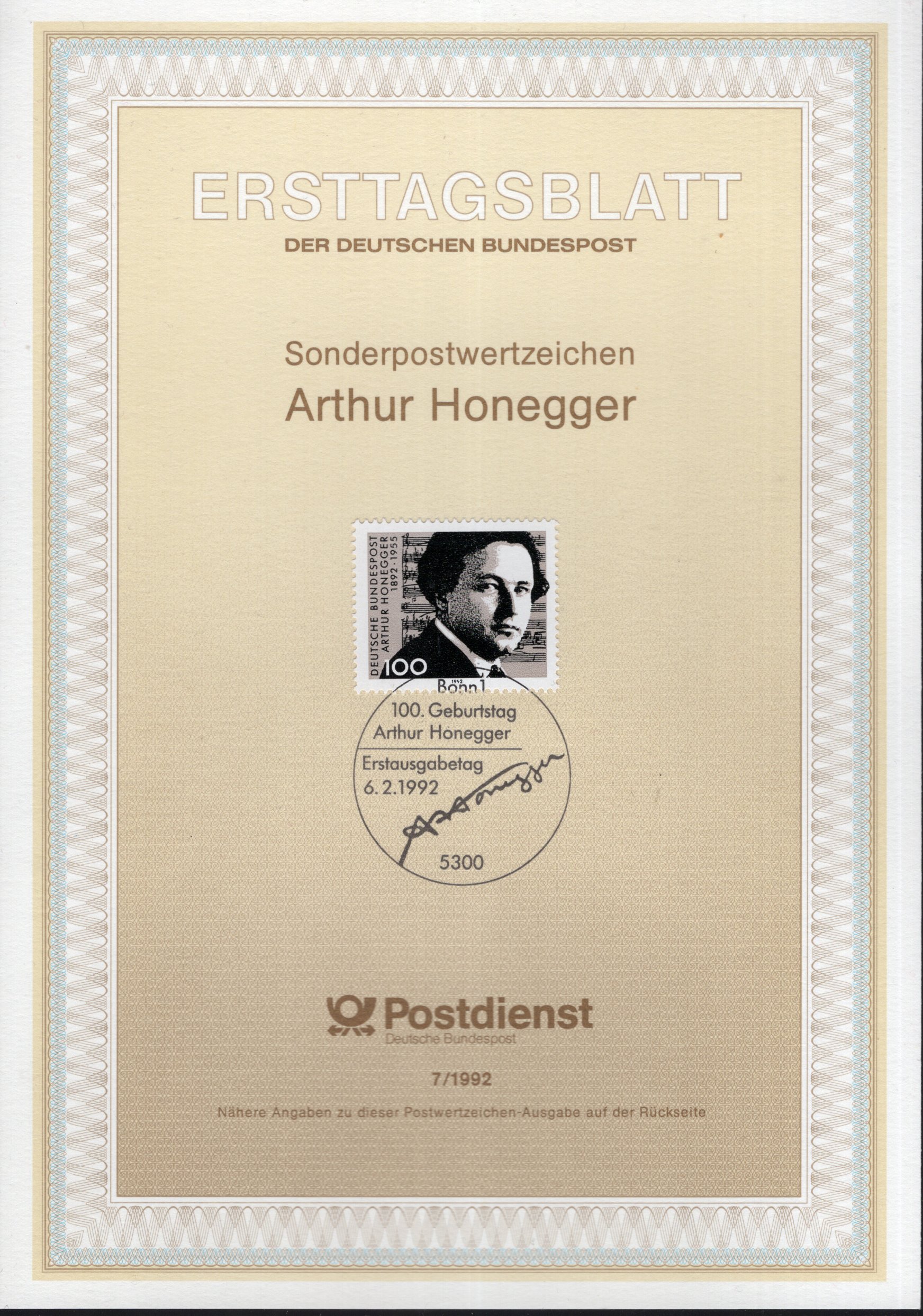 100. Geburtstag Arthur Honegger