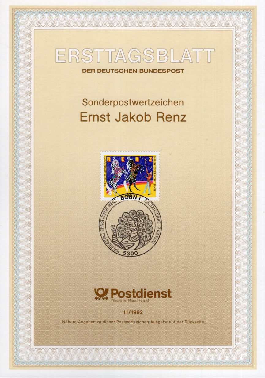 100. Todestag Ernst Jakob Renz [ Zirkus ]