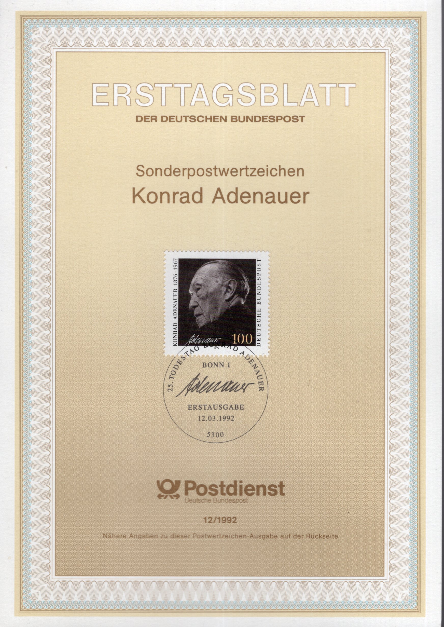 25. Todestag Konrad Adenauer